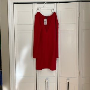 Forever 21 red long sleeve dress